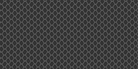 Soccer goal mesh, fishnet pattern or fish net background, vector seamless texture. Black rope net pattern on white, fishing of football goal or sport net and fishnet with knot grid or wire netting © MAS