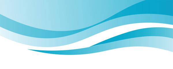 Obraz premium Blue and white business wave banner background. vector
