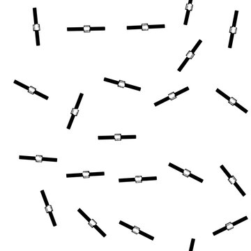 pattern Threaded rod parts linking together with a coupling nut, creating an extended fastener element for construction, assembly, and mechanical engineering applications