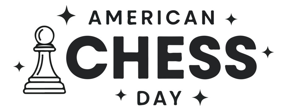 Chess game icons set, black silhouette chess pieces and players vector, international chess day tournament symbols, strategy board game elements