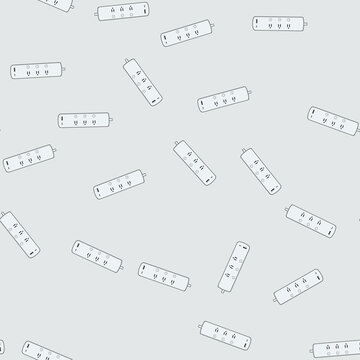 seamless pattern control power strip smart cartoon. remote energy, efficient timer, voice compatible control power strip smart sign vector