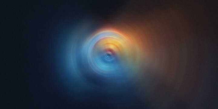 Vibrant abstract swirl effect with blue and orange light motion on dark background set.