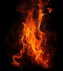 Fototapeta premium fire on a black background