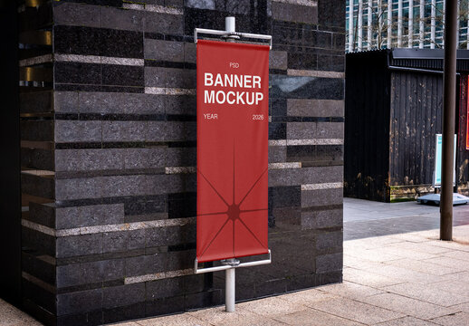 Perspective Banner Mockup