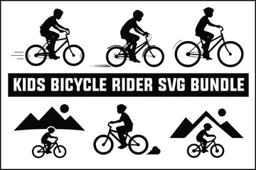 Obraz premium Kids Bicycle Rider SVG Bundle