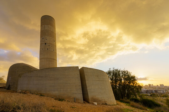 Sunset view of the Monument to the Negev Brigade, Beersheba