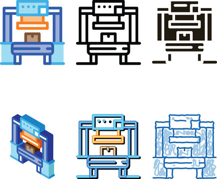 manufacturing factory multipack tool icon vector. manufacturing factory tool sign. color symbol