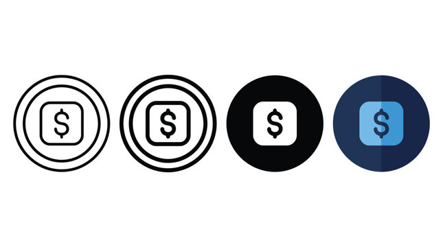 Cash App Logo Icons Set