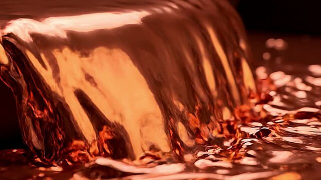 Digital ocean waves flowing with a geometric wireframe mesh structure in this abstract motion video clip