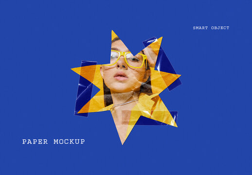 Paper Star Photo Mockup