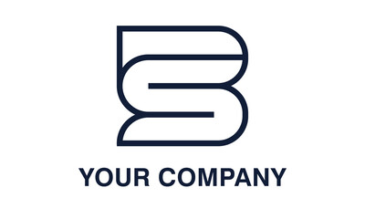 Corporate Identity Monogram Logo Design Featuring Interlocking Letters B and S © AHMAD