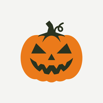 Halloween Jack O Lantern Pumpkin Icon - Spooky Face