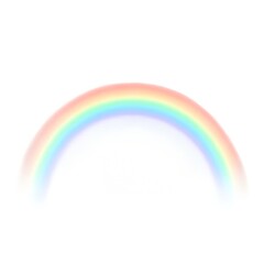 Fototapeta premium Soft Pastel Rainbow Arc Isolated on White Background