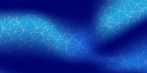 Modern Cyan and Deep Blue Polygon Mesh with Connected Geometric Lines for Contemporary Digital Graphics creative illustration eps10 © HAMDI