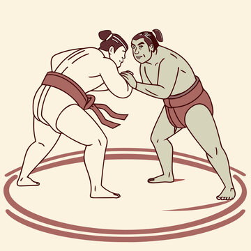 Sumo Wrestling Bout