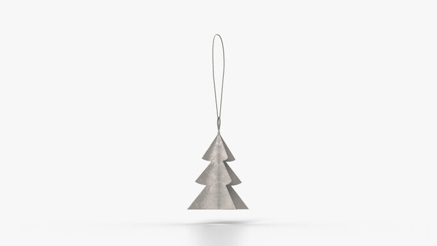 Christmas tree decoratio 3D Rendering 