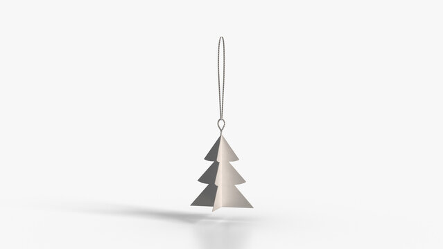 Christmas tree decoratio 3D Rendering 