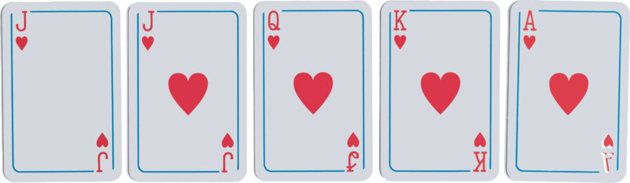 High value hearts playing cards frame set, vector collection featuring jack, queen, king, ace, joker cards, decorative borders, poker designs, and luxury casino elements ideal for gaming, invitations,