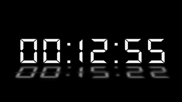 13 minute countdown timer animation. Countdown timer from 780 to 0 animation on white background. 13 minute Digital Countdown Timer Animation. 4k motion video.