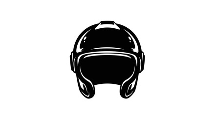 Fototapeta premium Front view of an American football helmet icon.