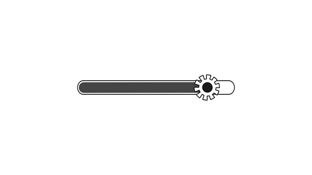 Progress indicator animation counts web page server data download rates. Cloud network loading screens display a progress indicator animation frame. Standard progress indicator animation.
