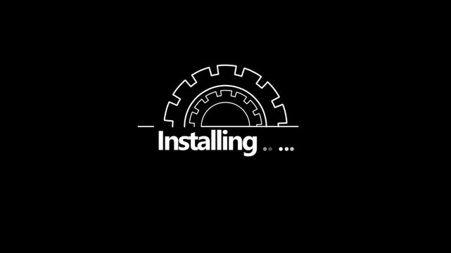 System updating progress bar metrics track digital software calculations. Mobile application installations display a system updating progress bar dashboard view model.