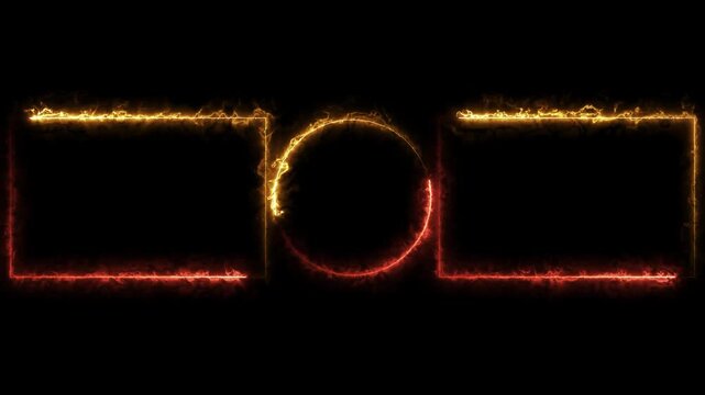 Neon end screen with creating a vibrant and modern design. element perfect for adding a futuristic touch on black background, 4k video