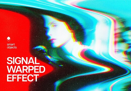 Warped Signal Photo Effect For Poster And Social Media Design