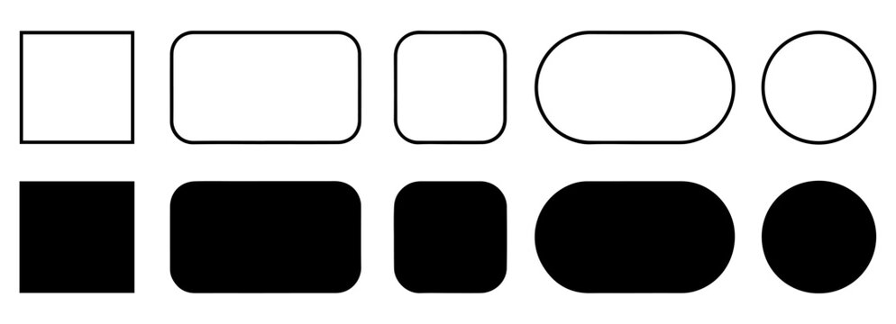 geometric shapes icon set vector collection