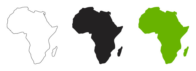 africa map icon collection vector set © Vectorixpro
