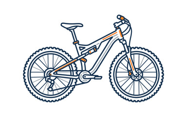 Obraz premium Mountain Bike Minimalist Vector Illustration