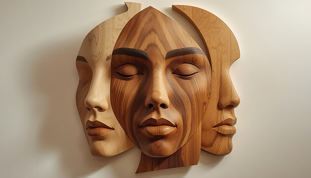wooden mask of the buddha