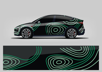 Abstract Mint Spiral Motion Car Wrap Vector Style Color © Lancar