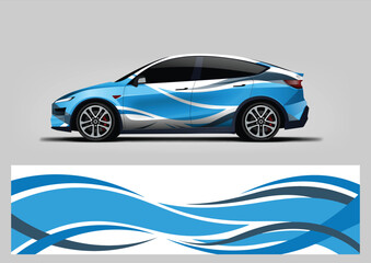 Sky Blue Motion Style Color Vector for Car Wrap Design © Lancar