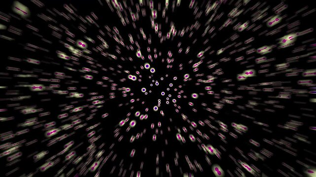 Abstract pink yellow glowing light circles