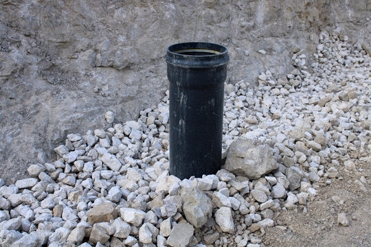 Tuyau drainage, puisard &eacute;vacuation eaux pluviales