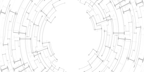 Technical circular background. Microchips. Blueprint. Vector background for your creativity © Aam_