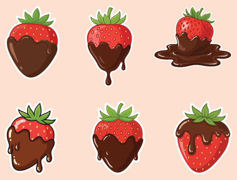 STRAWBERRY DIPPED IN CHOCOLATE STICKER