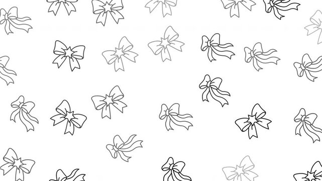 Black outline star center ribbon patterns perfect for gift wrapping, stationery, holiday designs, scrapbooking, and party decorations. Festive and charming.