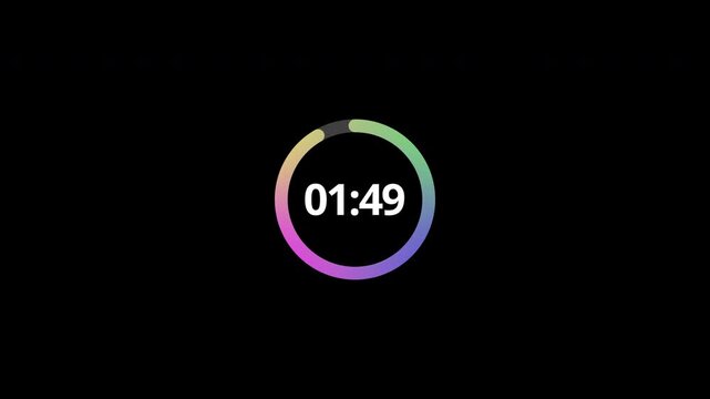 2 minute countdown timer complete in one minute with transparent background, 120 to 0 seconds timer with Aloha channel in 4K VIDEO.