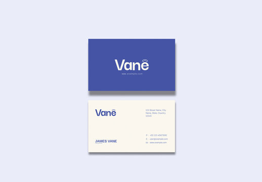 Minimal Corporate Identity Business Card Layout with Blue Accents