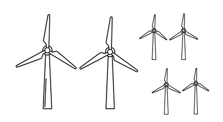 Wind Turbine Icon Set © denisjack