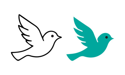 Fototapeta premium Modern Minimalist Bird Logo Design | Creative Flying Bird Vector Logo for Business Branding