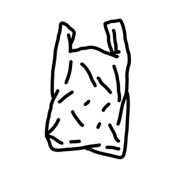 Edgy raw grunge plastic bag outline aesthetic sketch