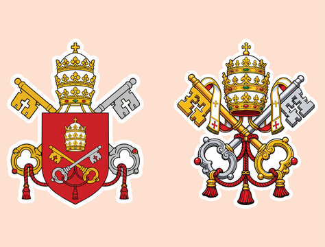 VATICAN COAT OF ARMS STICKER
