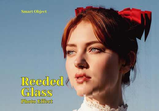 Reeded Glass Portrait Photo Effect