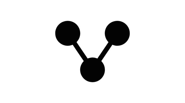 Vector illustration of share icon, connection symbol, social media network sign on a transparent background