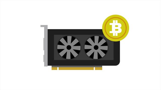 Mining Power of Bitcoin and GPU 3D Animation