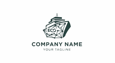 Fototapeta premium Eco friendly company logo template design.