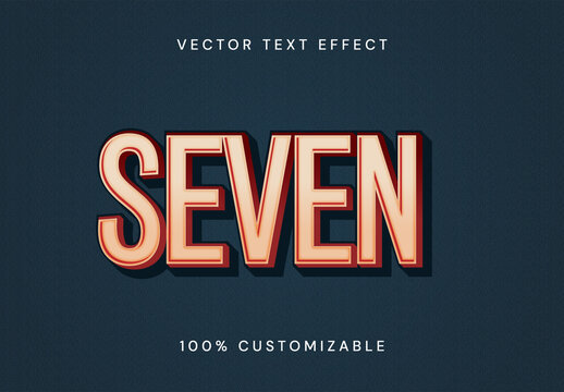 Retro Vintage Vector Text Effect